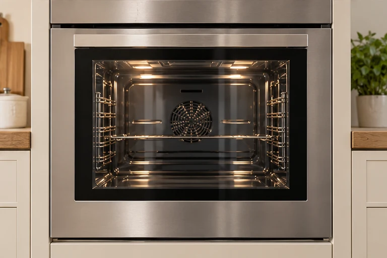Illustration of a clean oven door
